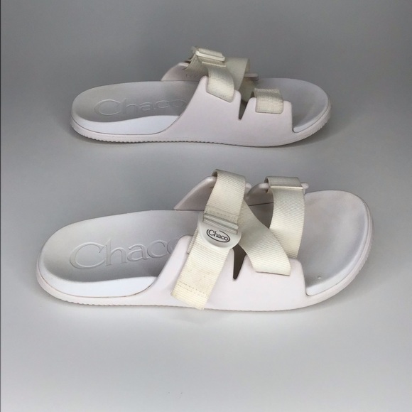 Chaco Chillos Slide Sandals in White Size 9. - Picture 5 of 10